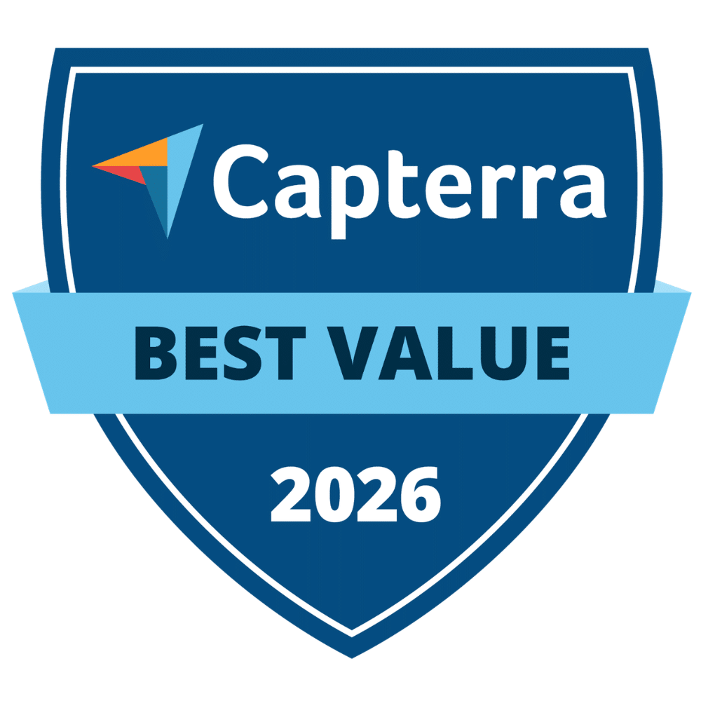 Capterra Best Value Award 2026 badge for TicketLeap